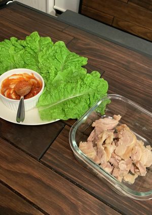 鶏もも肉でポッサム-レシピのメイン写真