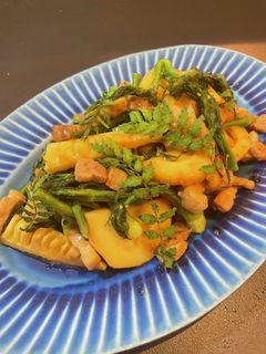 たけのことたらの芽の味噌炒め-レシピのメイン写真