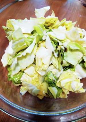 簡単♪春キャベツの胡麻レモンサラダ♪-レシピのメイン写真