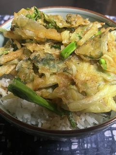 菜の花とたけのこのかき揚げ天丼-レシピのメイン写真