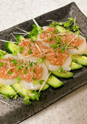 ホタテの梅塩麹カルパッチョ-レシピのメイン写真