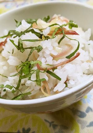 みょうがの甘酢漬け＆青じそ入りご飯-レシピのメイン写真