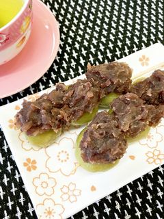 粒あん抹茶だんご-レシピのメイン写真