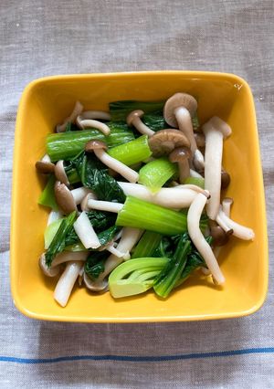 青菜ときのこのオイル和え-レシピのメイン写真