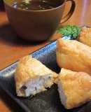 【 釜揚げしらすと山椒の葉のいなり寿司〗