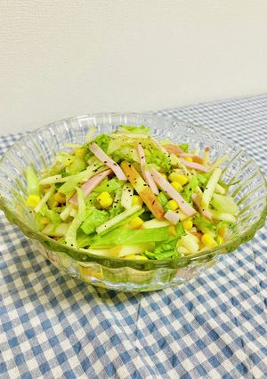 りんごとレタスのシャキシャキサラダ♪-レシピのメイン写真