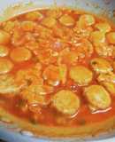 野蒜塩漬けアレンジ-焼売-チリソース