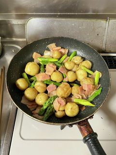 新じゃがとアスパラのバター醤油炒め-レシピのメイン写真