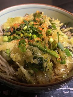 菜の花とたけのこのかき揚げ天そば-レシピのメイン写真