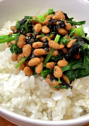 青物野菜と納豆と海苔の醤油麹和え-レシピのメイン写真