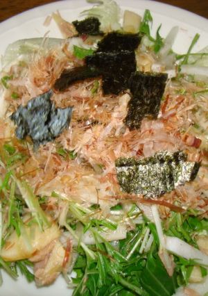 和風な水菜のしゃきしゃきサラダ-レシピのメイン写真