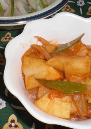 新タマネギ☆たけのこのトマト煮-レシピのメイン写真