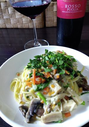 ブルーチーズと季節の野菜ときのこのパスタ-レシピのメイン写真