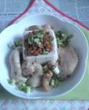 真鯛の白子の塩焼き＋納豆載せ冷奴のタパス