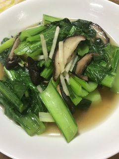 小松菜とシイタケの炒め煮-レシピのメイン写真