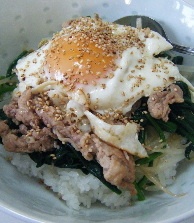 絶品♥目玉焼きビビンバ丼♬-レシピのメイン写真