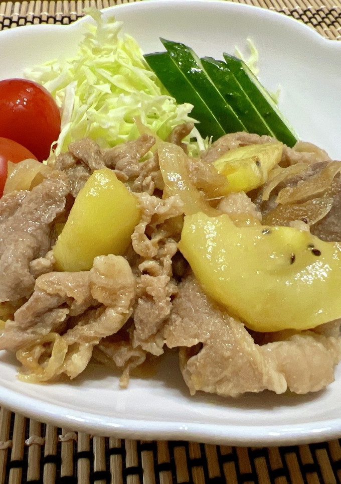 キウイと豚肉のしょうが焼き-レシピのメイン写真