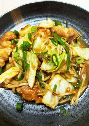 鶏肉とキャベツのニンニク味噌炒め-レシピのメイン写真