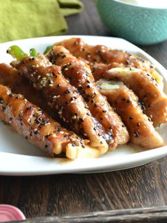 みそ照り♪たけのことピーマンの豚肉巻き-レシピのメイン写真