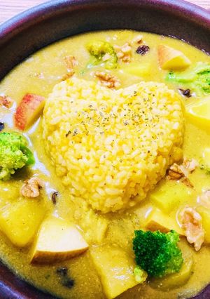 優しいりんごカレー ルー不使用 ビーガン-レシピのメイン写真