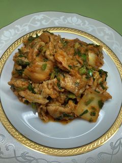 隠し味はおろしりんご 豚キムチ炒め-レシピのメイン写真