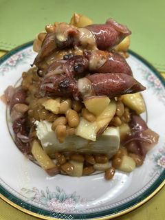 ホタルイカと納豆、りんごの豆腐冷奴タワー-レシピのメイン写真