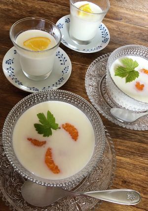 とろけるやわらかさ牛乳寒天みかん-レシピのメイン写真