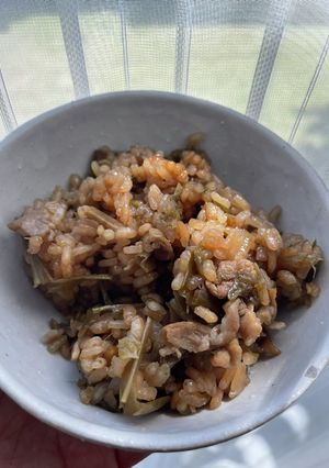 たんぽぽの茎の炊き込みごはん-レシピのメイン写真