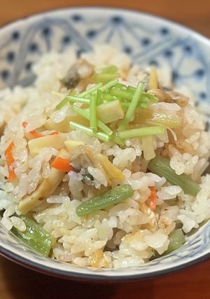 旬なアサリとタケノコ＋αを入れた混ぜご飯-レシピのメイン写真