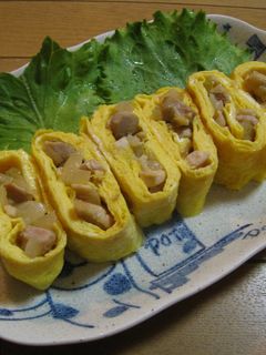 鶏むね肉と新玉ねぎの柚子胡椒風味の卵焼き-レシピのメイン写真