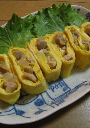 鶏むね肉と新玉ねぎの柚子胡椒風味の卵焼き-レシピのメイン写真