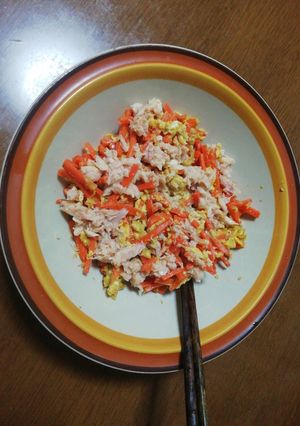 人参と卵とツナの炒め物-レシピのメイン写真