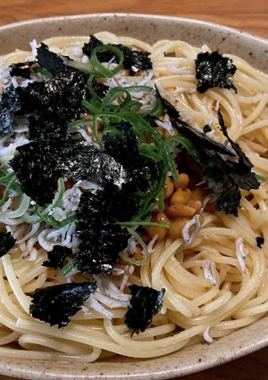 男の納豆しらすパスタ-レシピのメイン写真