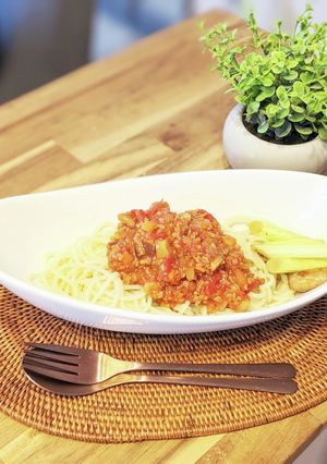 大豆ミートで作る塩麹ミートソース-レシピのメイン写真