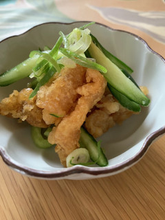 鶏皮ときゅうりの油淋鶏風おつまみ-レシピのメイン写真