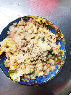 お一人様☆野菜たっぷり梅ウスター炒飯-レシピのメイン写真