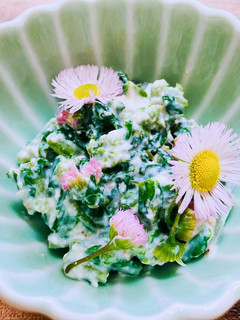 ハルジオンの白和え 春菊の味♪-レシピのメイン写真