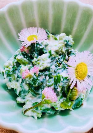 ハルジオンの白和え 春菊の味♪-レシピのメイン写真