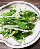水菜とたけのこしそわかめサラダ