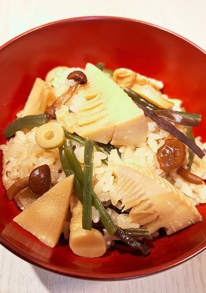 山菜おこわ♡炊飯器で簡単!甘めで優しい味-レシピのメイン写真