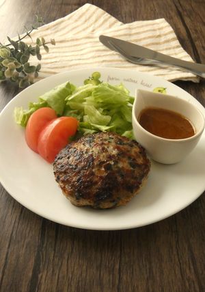 ワカメの和風ハンバーグ-レシピのメイン写真