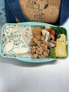 毎日高校男子弁当 ポパイ キャラ弁-レシピのメイン写真
