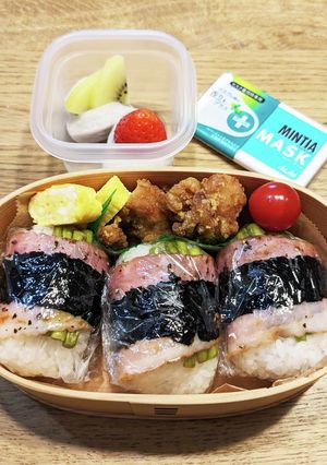高2男子弁当！ニンニクの芽ベーコン巻13-レシピのメイン写真