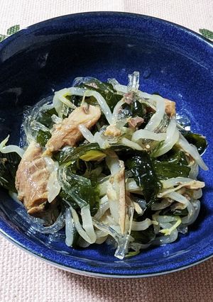 もやしと鯖みそ缶のほめられ黒酢和え-レシピのメイン写真