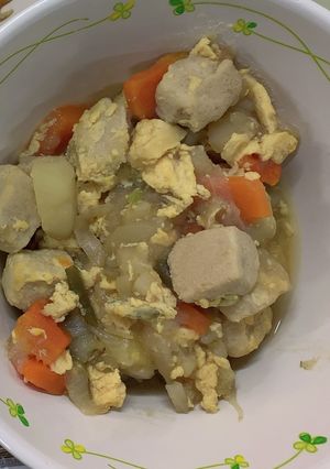高野豆腐の卵とじ煮☆給食メニュー-レシピのメイン写真