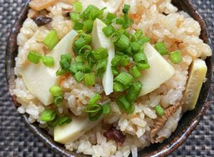 椎茸のもどし汁で竹の子炊き込みご飯-レシピのメイン写真