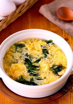 レンジなのにふわふわ！驚き卵スープ-レシピのメイン写真