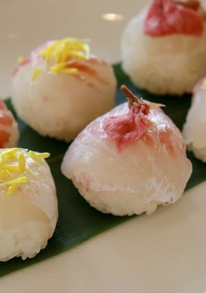 桜鯛の手まり寿司　-レシピのメイン写真
