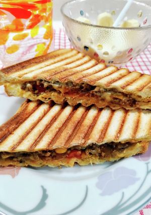 具沢山のタコス風ホットサンド-レシピのメイン写真