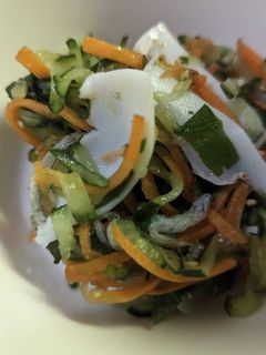 きゅうりと人参じゃこの酢の物-レシピのメイン写真